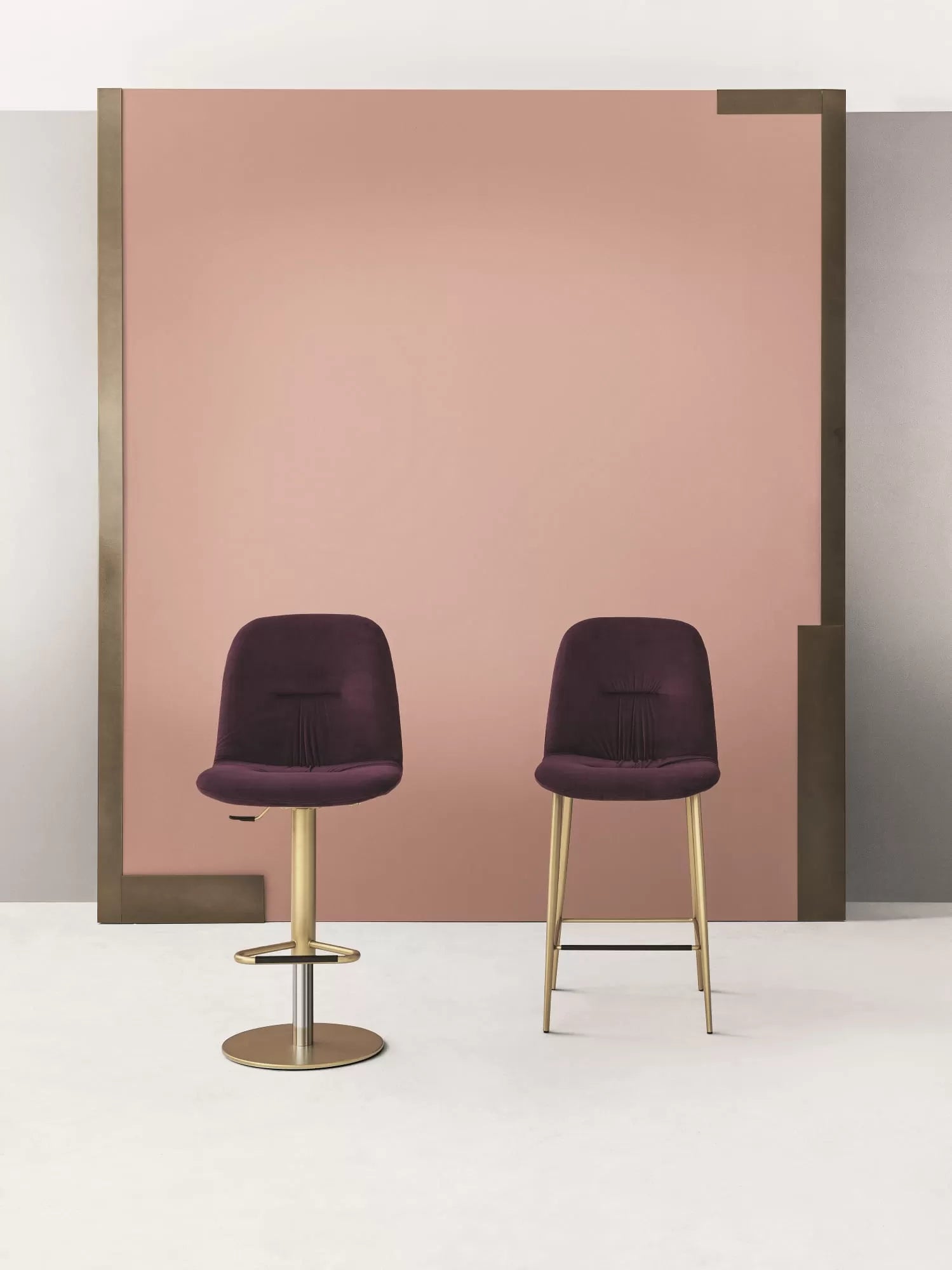 Chantal Footstool Swivel Barstool With Chrome Metal Frame