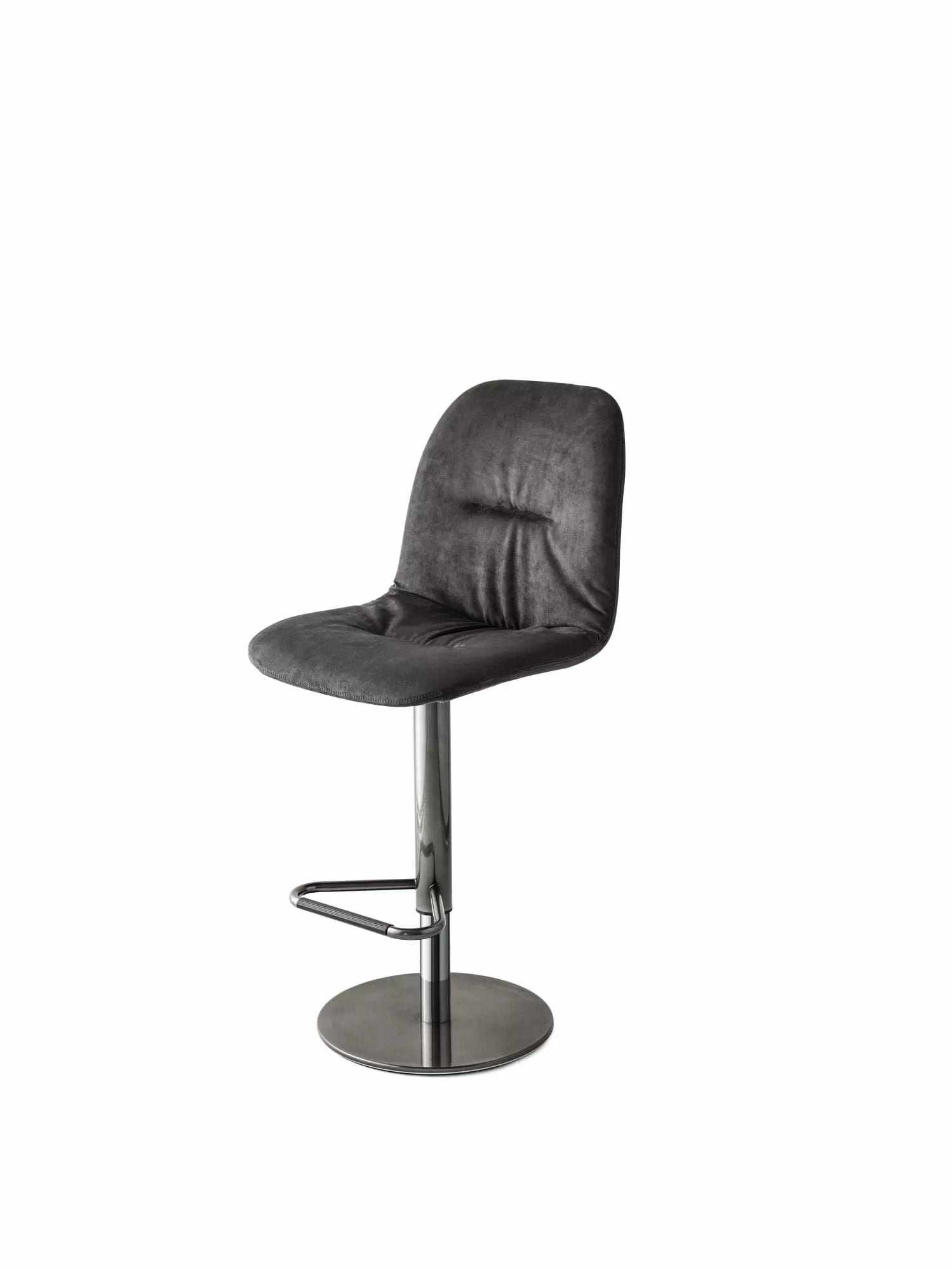 Chantal Footstool Swivel barstool with chrome metal frame