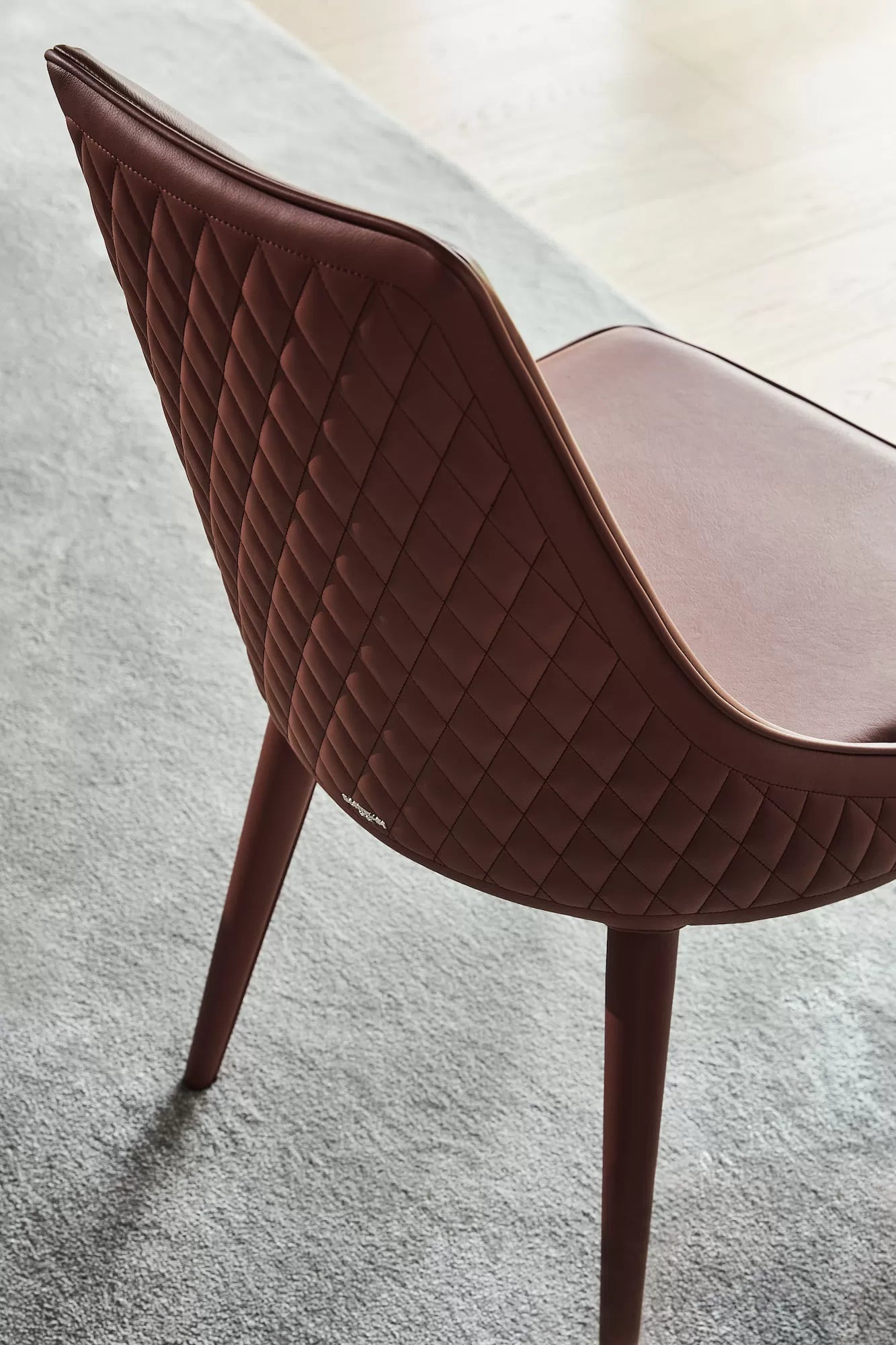 Clara Chair With Metal Frame Upholstered And Covered In Eco Leather
