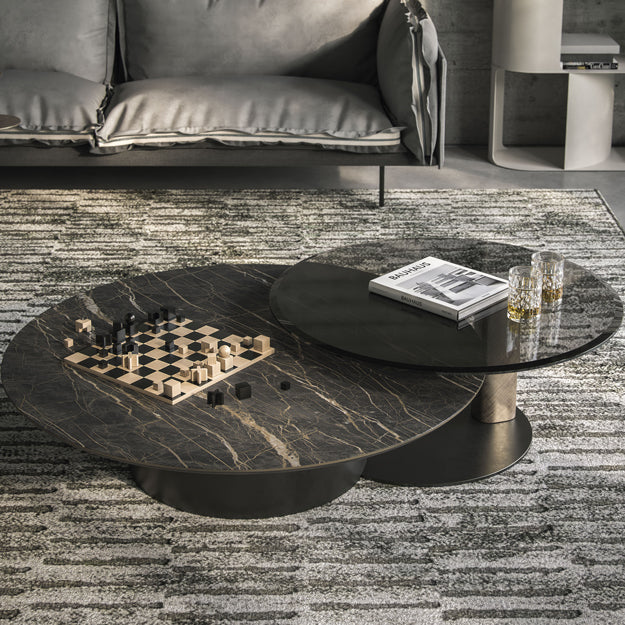 Cattelan Italia ARENA Keramik Bond Coffee Table ø100/179x42h
