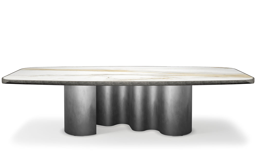 Cattelan Italia Papel Keramik Premium Barrel-Shaped Dining Table