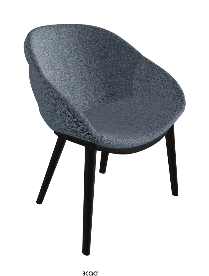 Camilla Dining Armchair_Open Pore Matt Black Ashwood_Fabric_B245