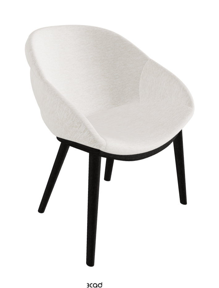 Camilla Dining Armchair_Open Pore Matt Black Ashwood_Fabric_B730