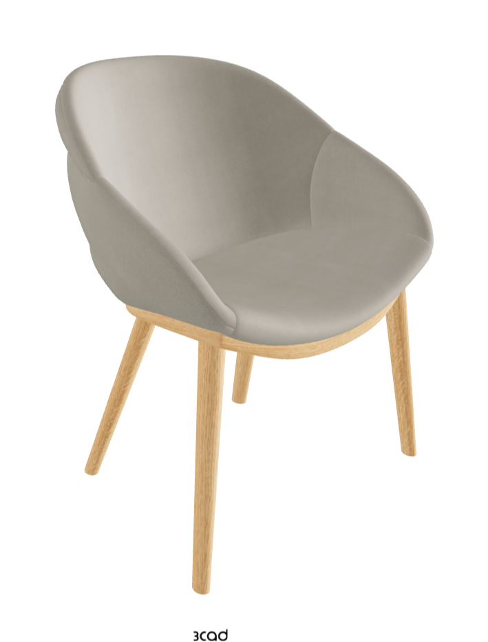 Camilla Dining Armchair_Natural Ashwood_Fabric_B924