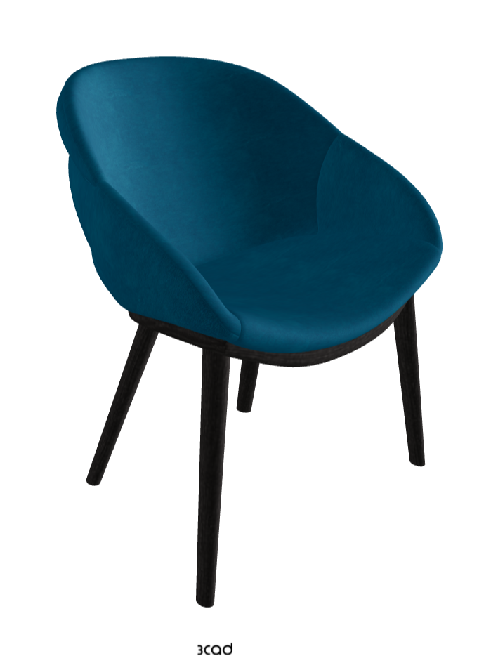 Camilla Dining Armchair_Open Pore Matt Black Ashwood_Fabric_B928
