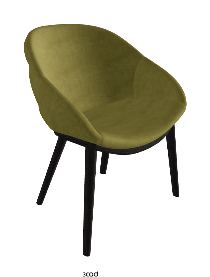 Camilla Dining Armchair_Open Pore Matt Black Ashwood_Fabric_B931