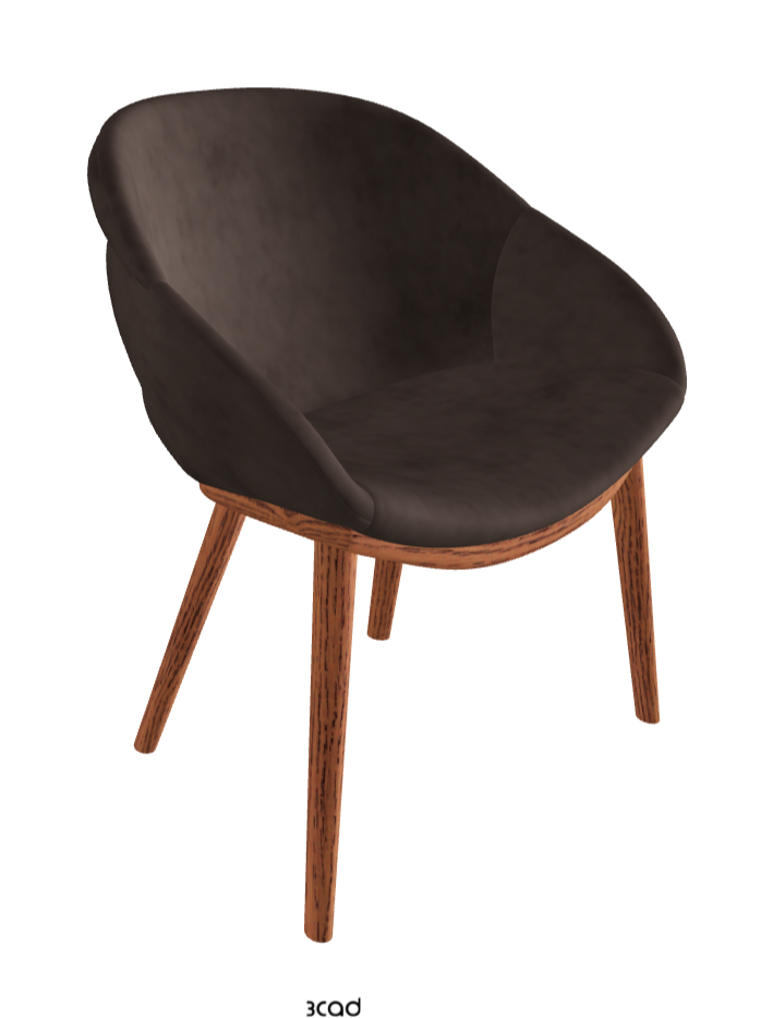 Camilla Dining Armchair_Canaletto Walnut Stained Ashwood_Micro Nubuk_Marron