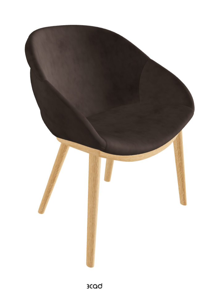 Camilla Dining Armchair_Natural Ashwood_Micro Nubuk_Marron
