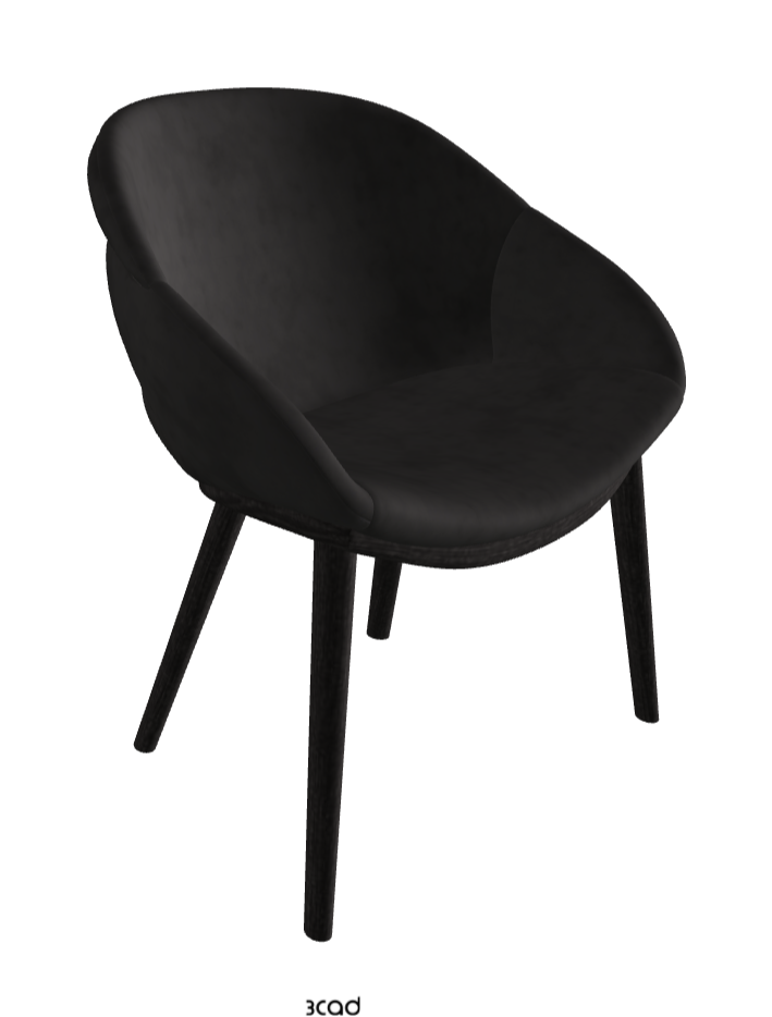 Camilla Dining Armchair_Open Pore Matt Black Ashwood_Micro Nubuk_Charcoal