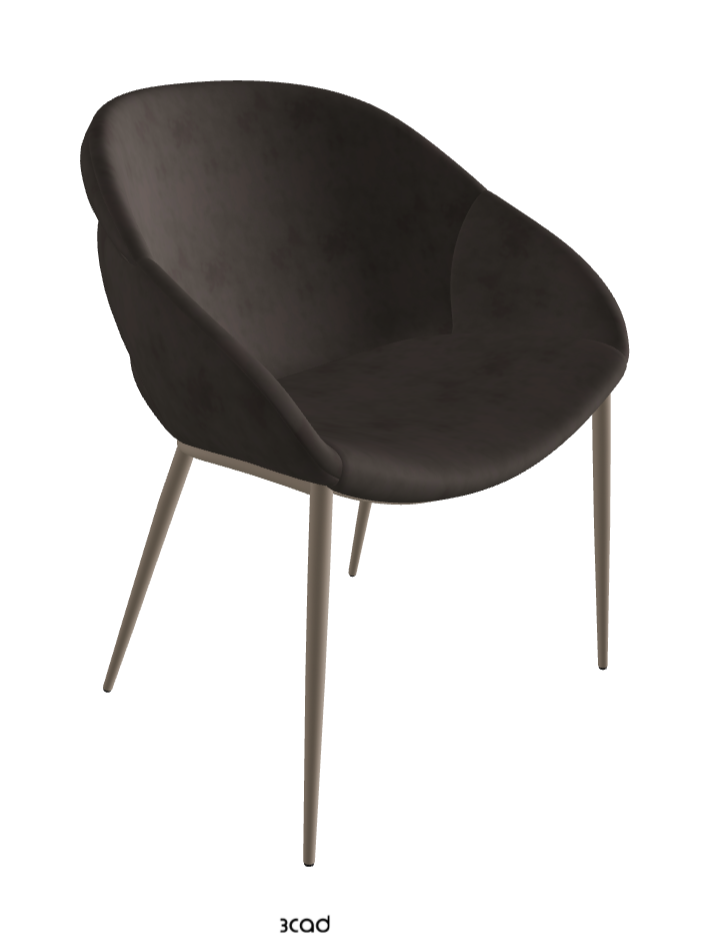 Camilla ML Dining Armchair_Titanium Embossed_Micro Nubuk_Lead