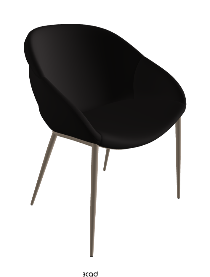 Camilla ML Dining Armchair_Titanium Embossed_Synthetic Leather_Moka