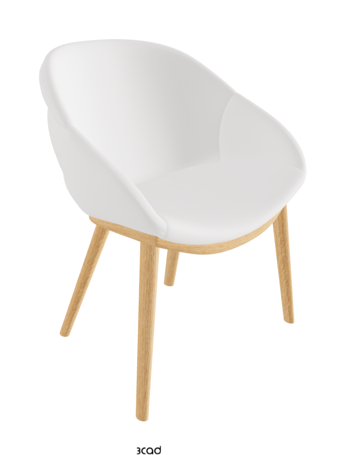 Camilla Dining Armchair_Natural Ashwood_Synthetic Leather_Bianco