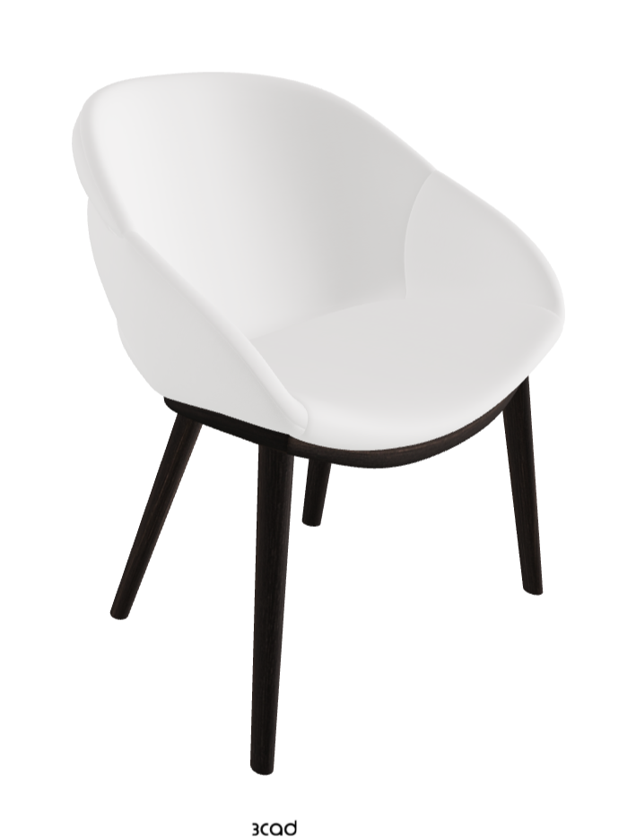 Camilla Dining Armchair_Burned Oak Stained Ashwood_Synthetic Leather_Bianco