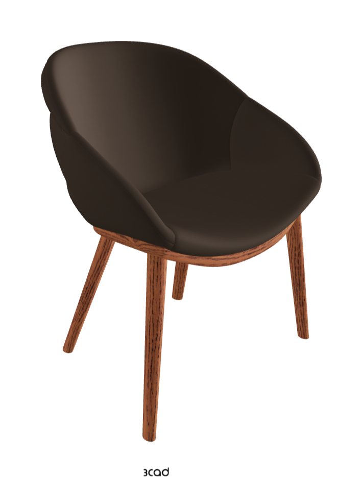 Camilla Dining Armchair_Canaletto Walnut Stained Ashwood_Synthetic Leather_Marrone