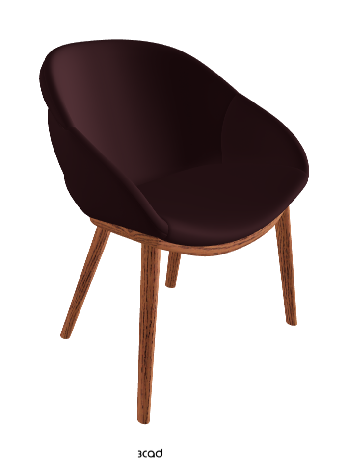 Camilla Dining Armchair_Canaletto Walnut Stained Ashwood_Synthetic Leather_Bordeaux