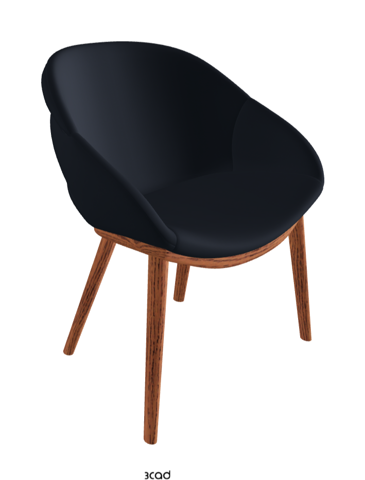 Camilla Dining Armchair_Canaletto Walnut Stained Ashwood_Synthetic Leather_Navy