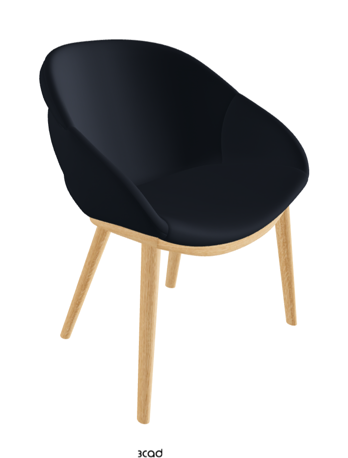 Camilla Dining Armchair_Natural Ashwood_Synthetic Leather_Navy