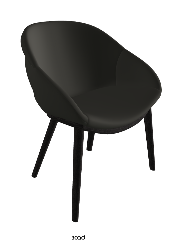 Camilla Dining Armchair_Open Pore Matt Black Ashwood_Synthetic Leather_London