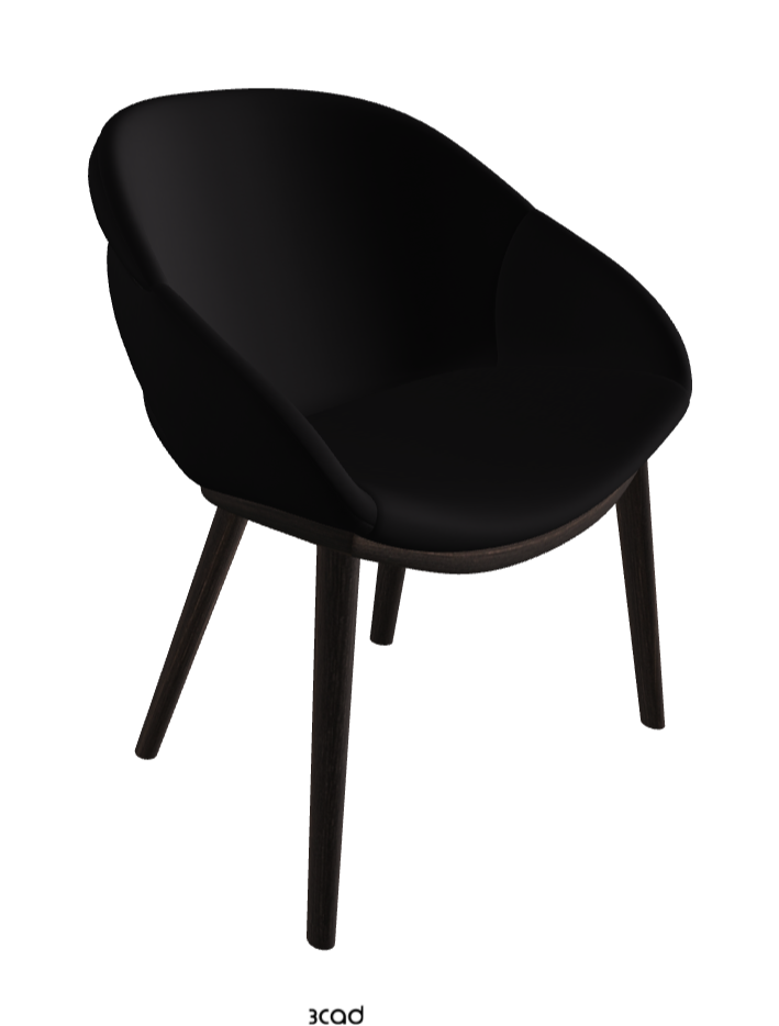 Camilla Dining Armchair_Burned Oak Stained Ashwood_Synthetic Leather_Nero