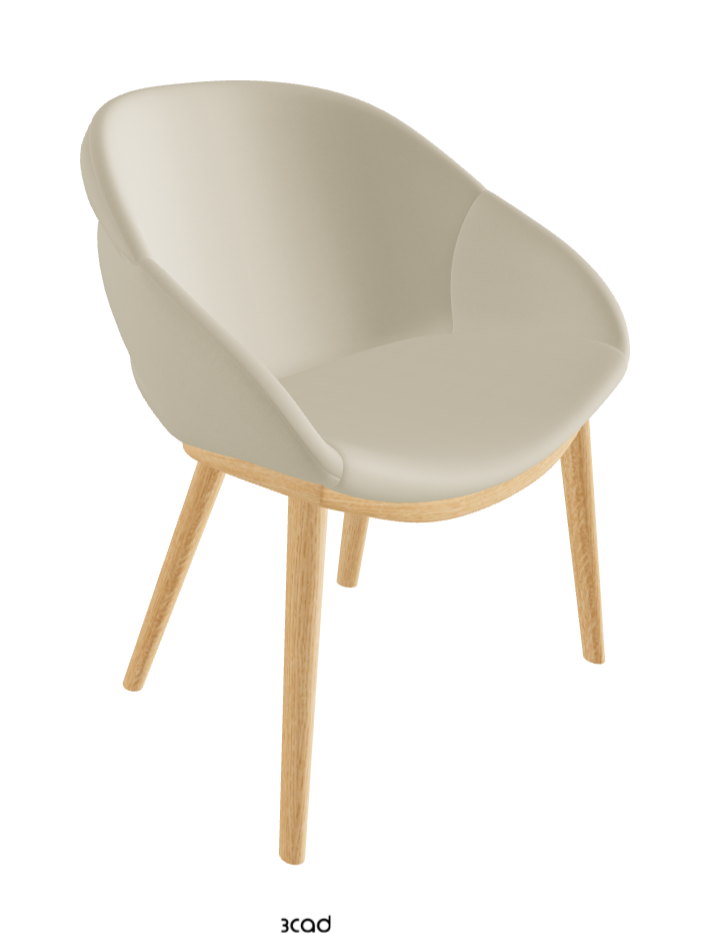 Camilla Dining Armchair_Natural Ashwood_Synthetic Leather_Oyster
