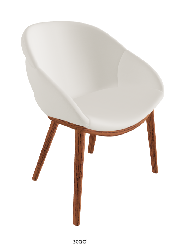 Camilla Dining Armchair_Canaletto Walnut Stained Ashwood_Synthetic Leather_Lino
