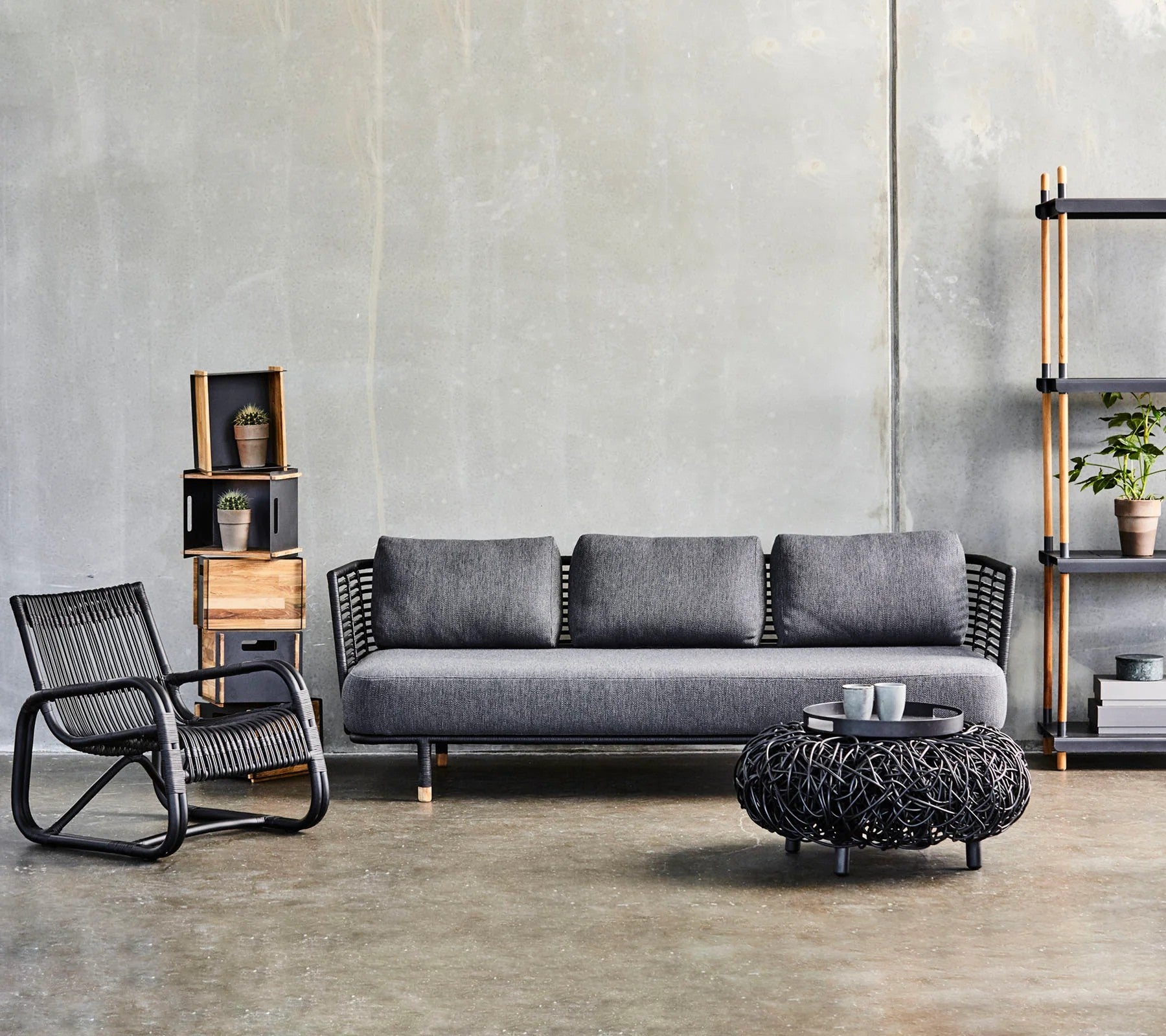 Cane-line Sense 3-Seater Sofa Frame Indoor