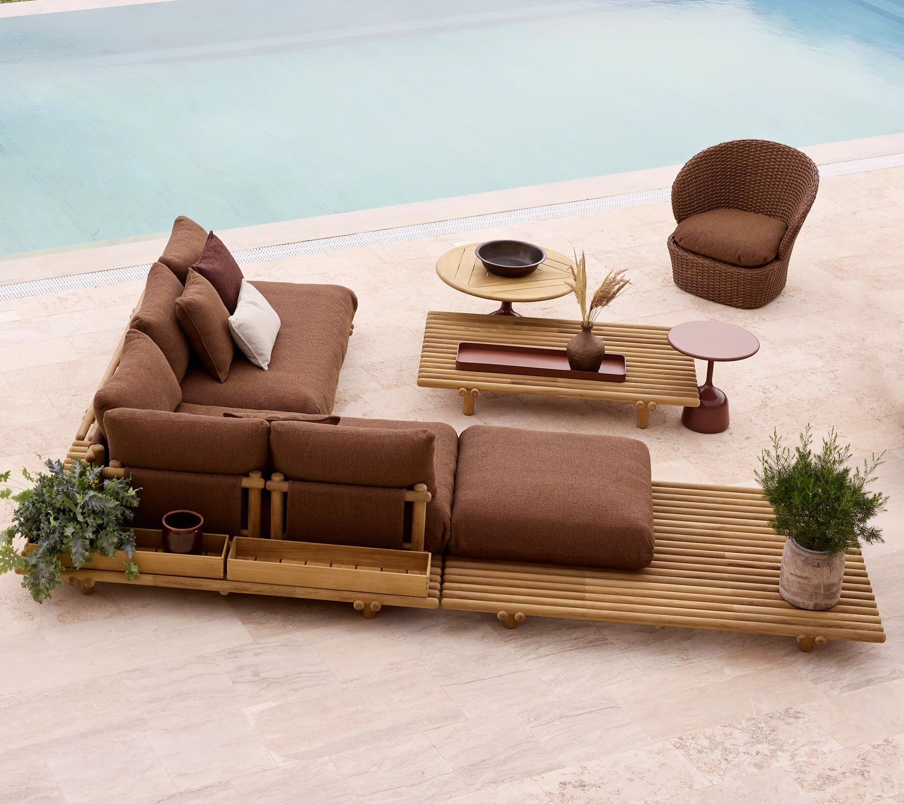 Cane-line Sticks Platform Corner Sofa Large