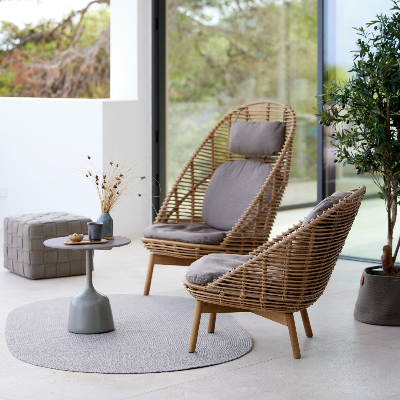 Cane-line Hive Lounge Chair W/Teak Legs