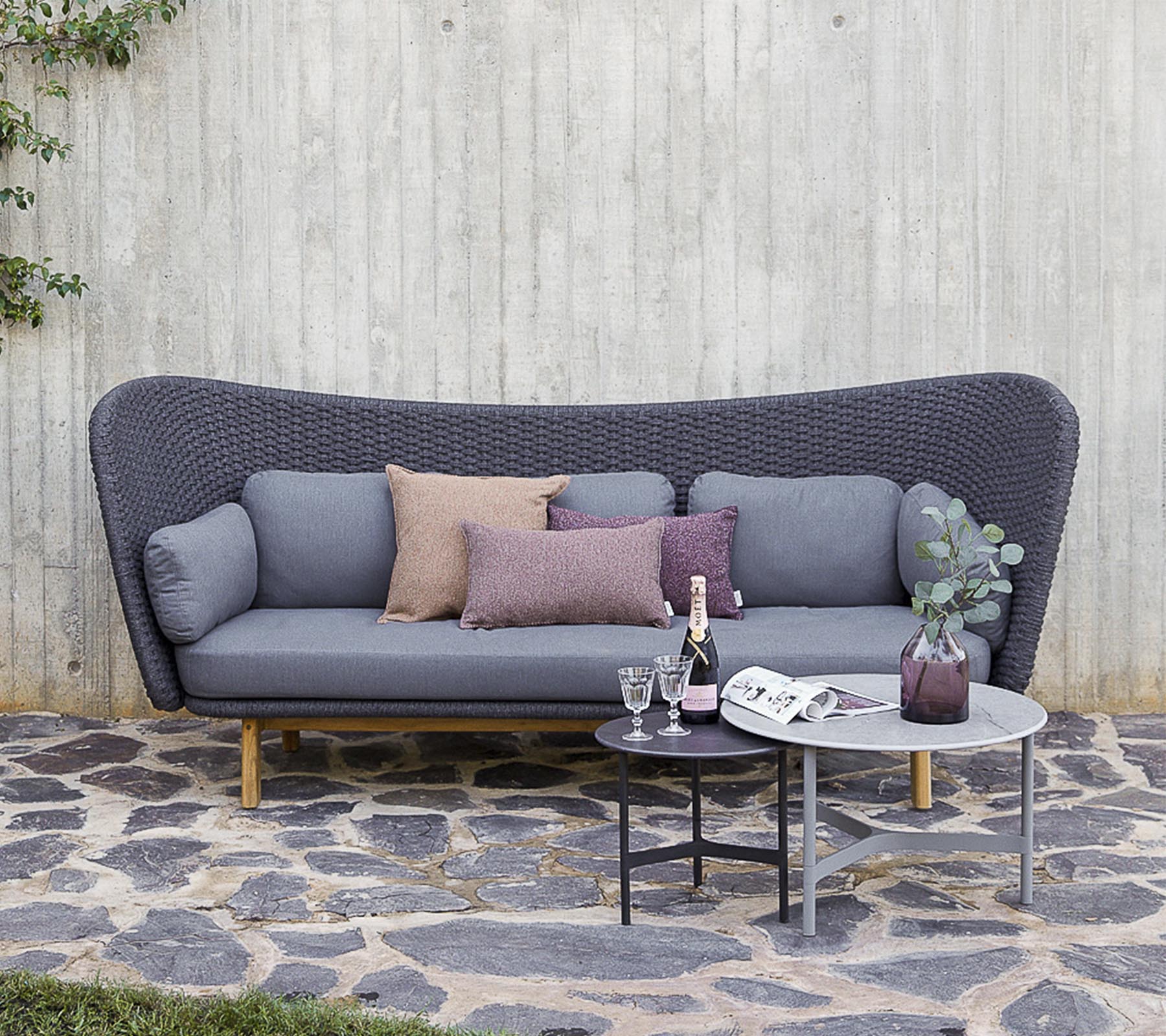Cane-line Peacock Wing 3-Seater Sofa W/Teak Legs