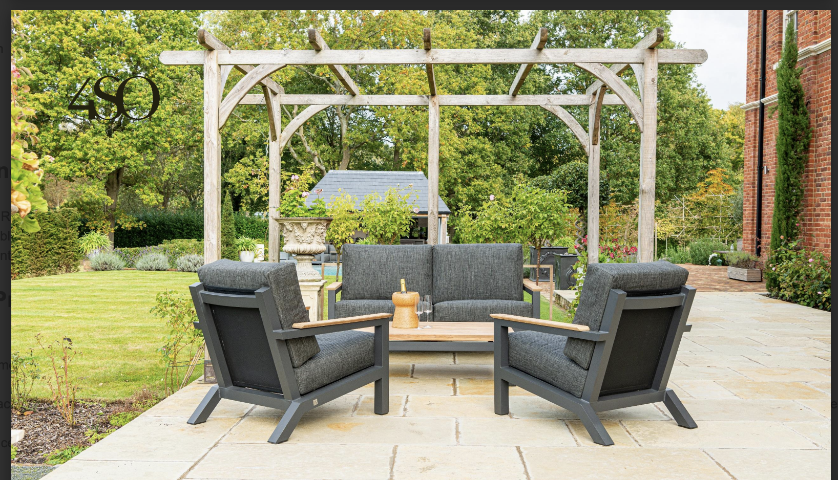 4 Seasons Outdoor Capitol 2.5 Seater Lounge Set with Armchair, Recliner and 120cm Coffee Table