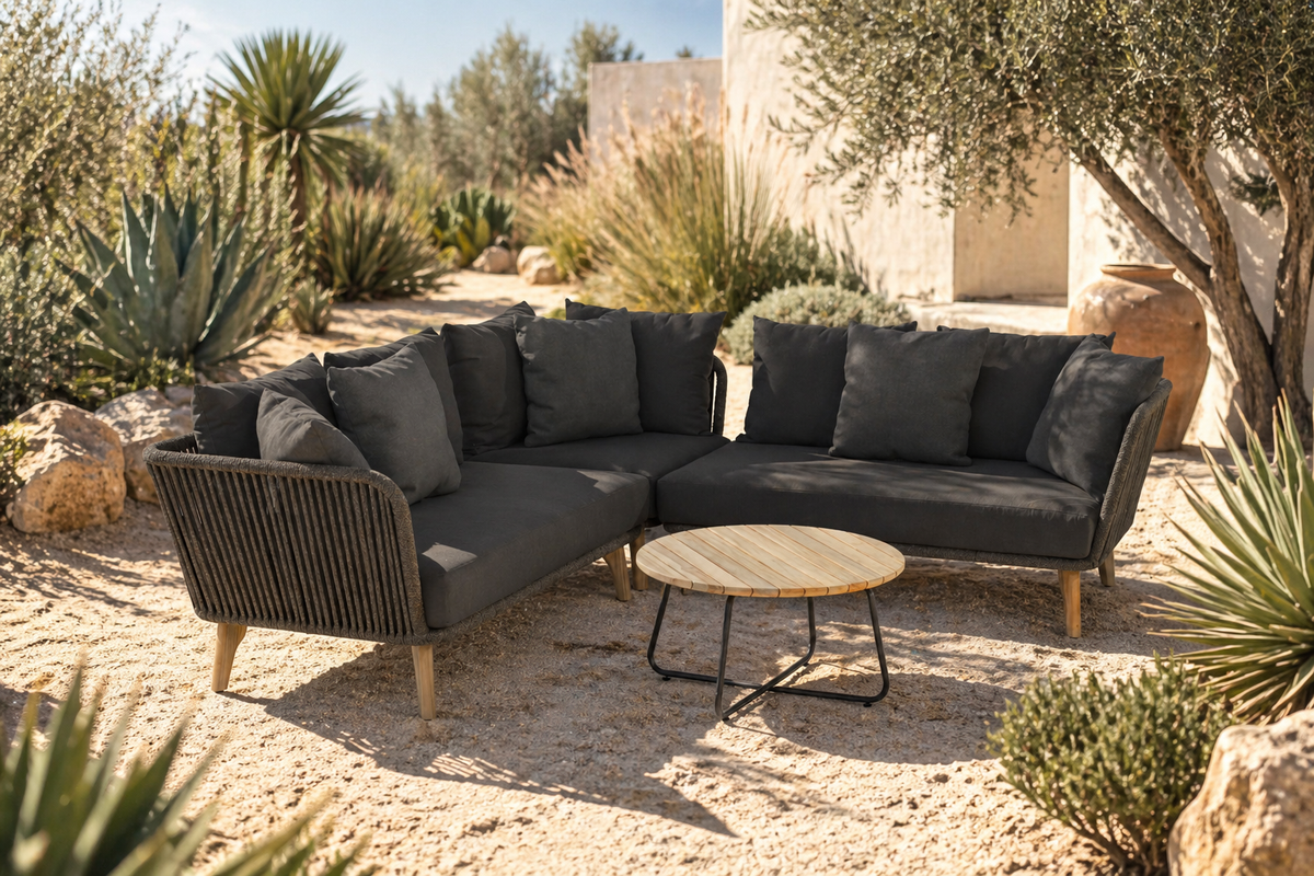 4 Seasons Outdoor Santander set with 5 seat corner lounge set