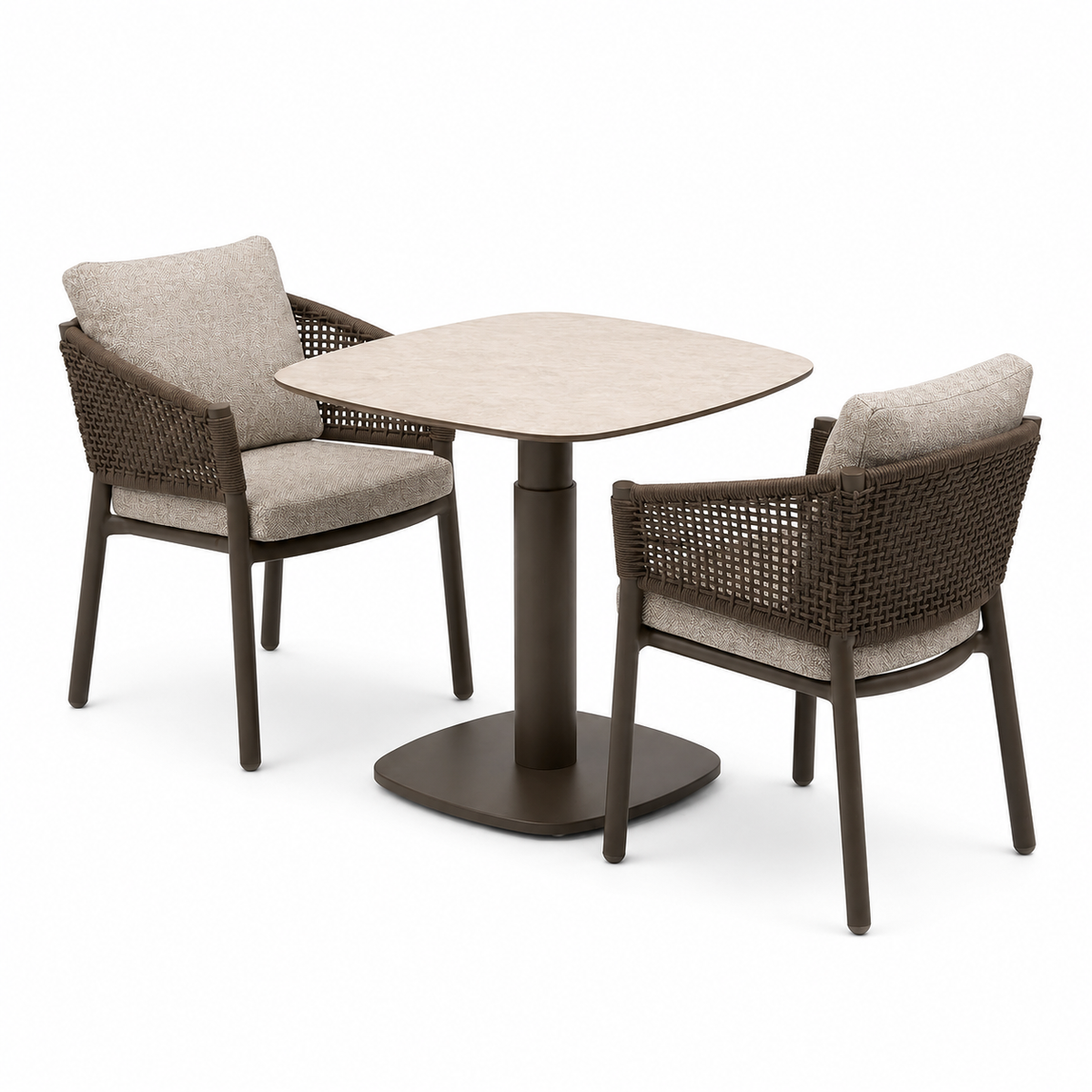 4 Seasons Outdoor Virello 2 Seat Manolo 75cm Barrel Ceramic Dining Table