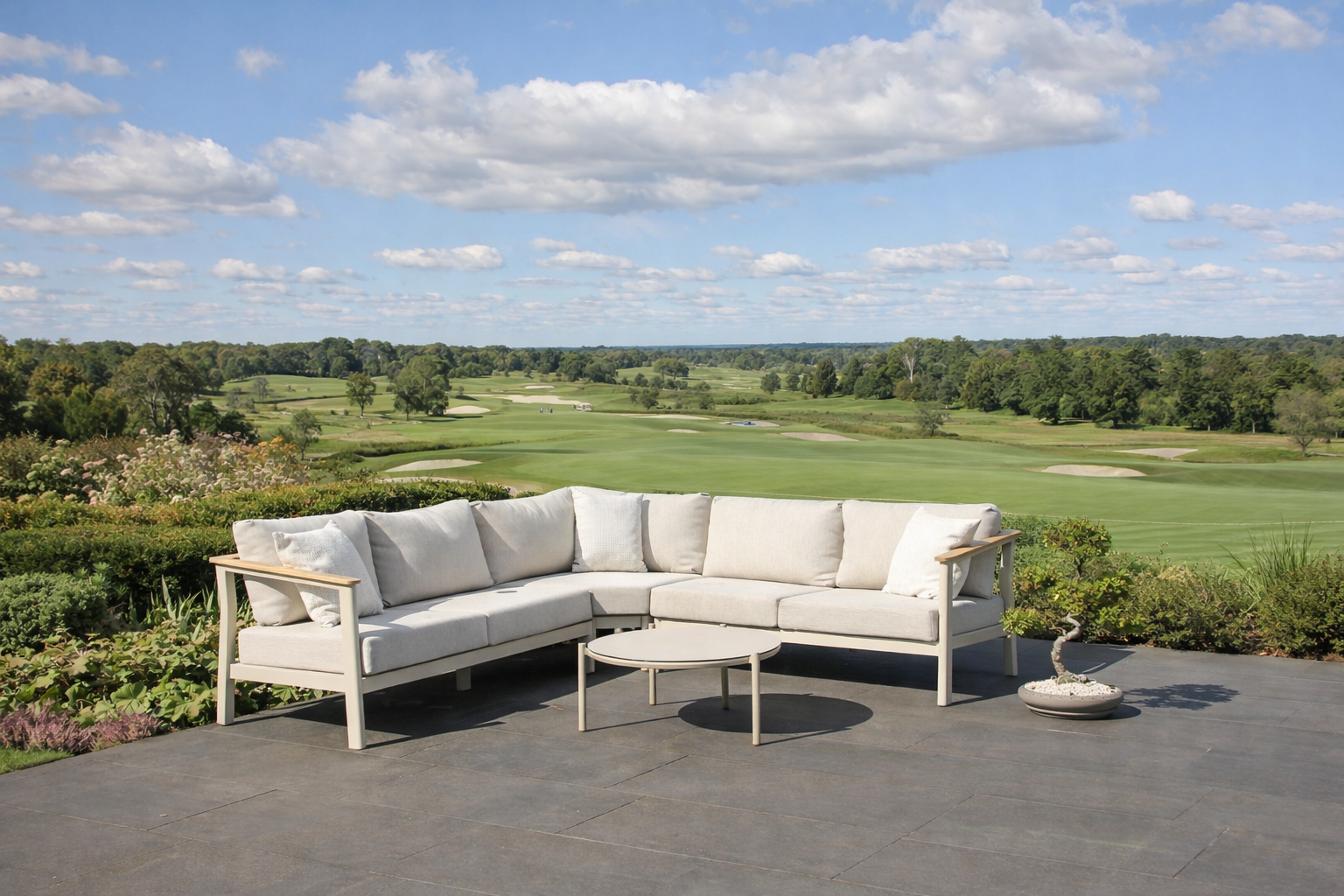 4 Seasons Outdoor Olivia Modular Lounge with Yoga Coffee Table