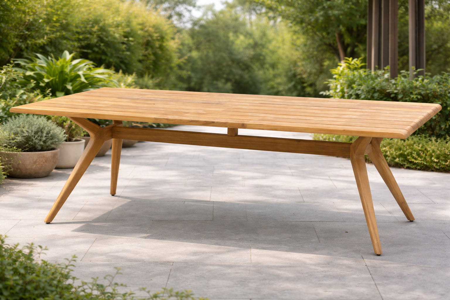 4 Seasons Outdoor Belair Dining Table Natural Teak 240 X 100 Cm