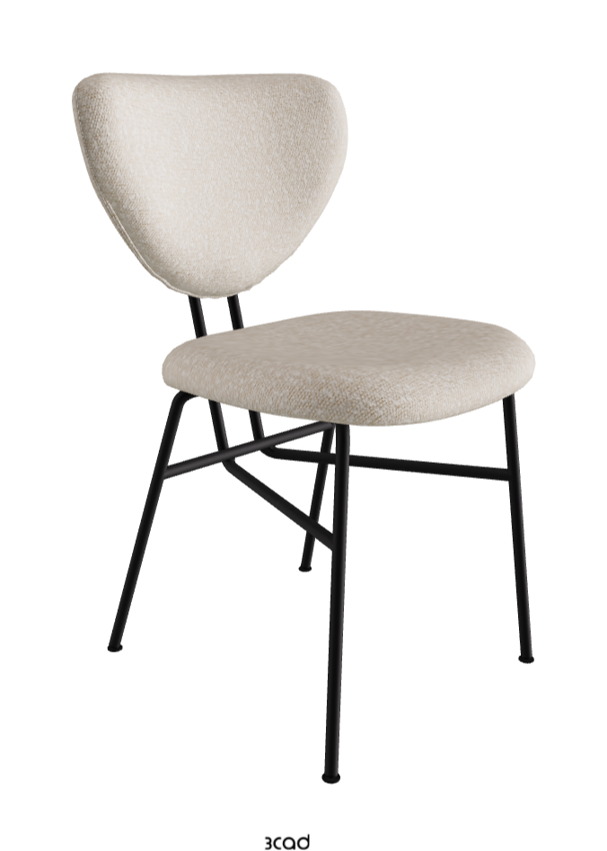 Chloe Dining Chair_Black Embossed_Fabric_B241