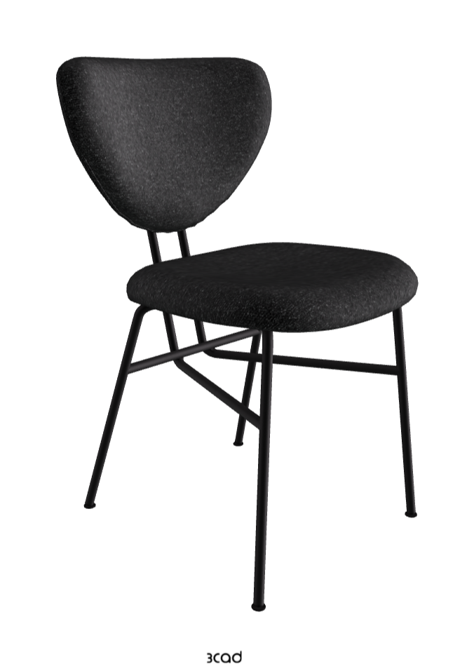 Chloe Dining Chair_Black Embossed_Fabric_B246