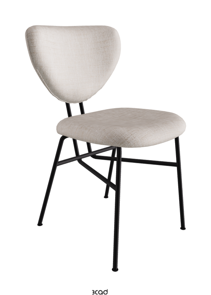 Chloe Dining Chair_Black Embossed_Fabric_B610