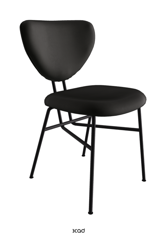 Chloe Dining Chair_Black Embossed_Fabric_B932