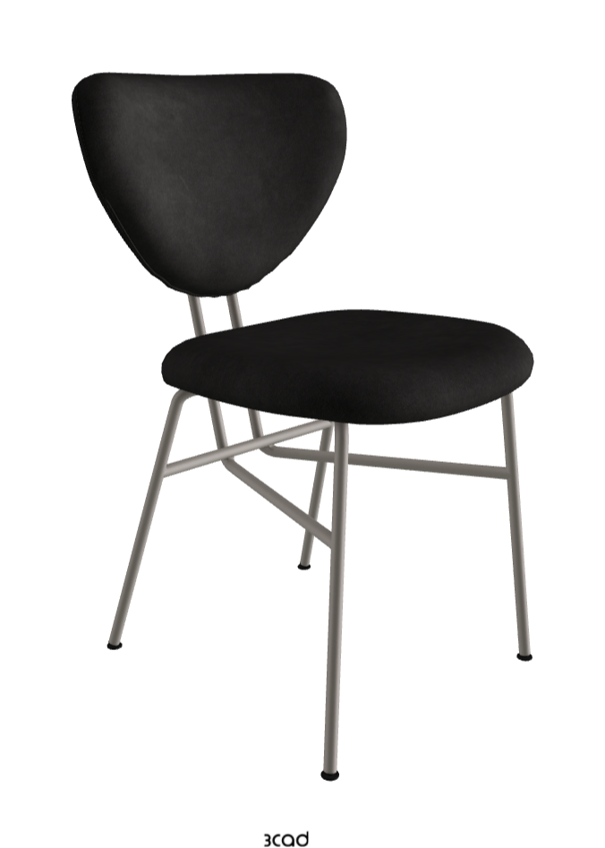 Chloe Dining Chair_Titanium Embossed_Micro Nubuk_Lead