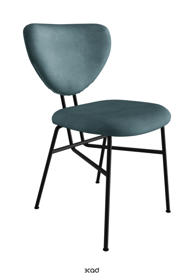 Chloe Dining Chair_Black Embossed_Micro Nubuk_Mint