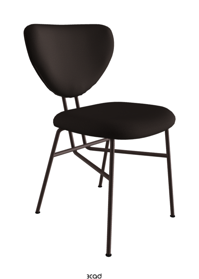 Chloe Dining Chair_Bronze Embossed_Glove Soft Leather_Carbon