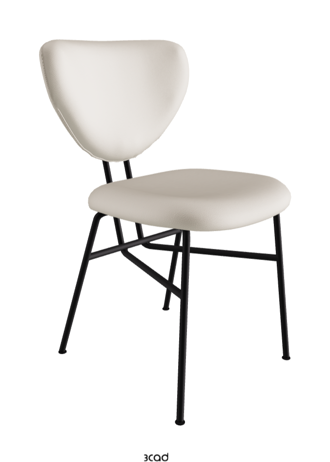 Chloe Dining Chair_Black Embossed_Soft Leather_Palladio