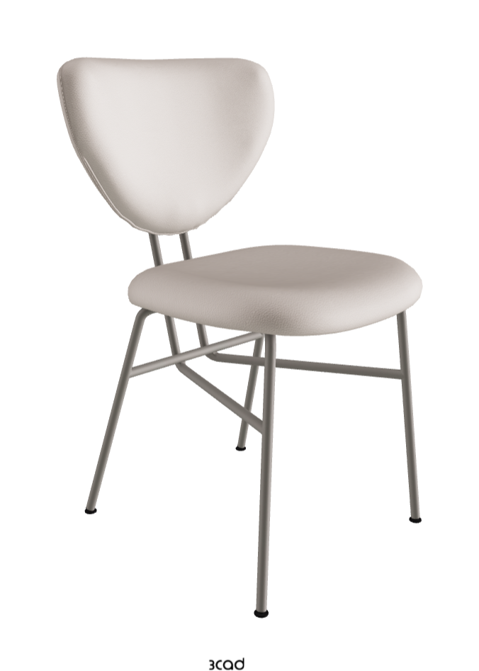 Chloe Dining Chair_Titanium Embossed_Soft Leather_Oyster