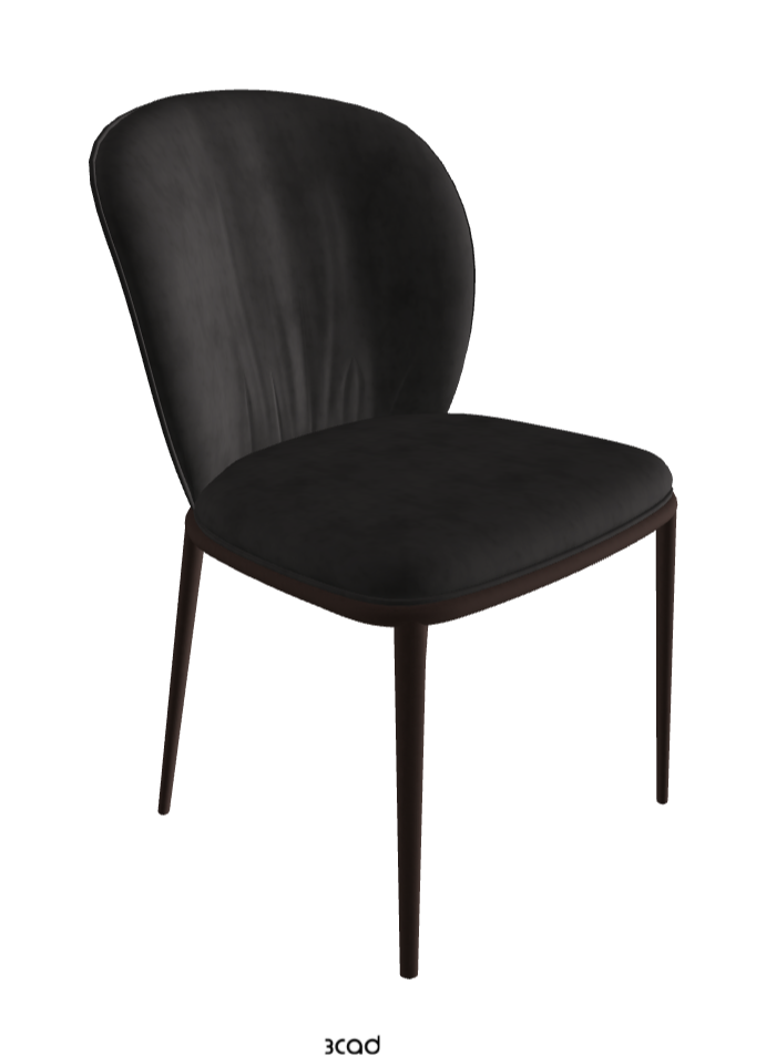 Chris ML Dining Chair_Bronze Embossed_Micro Nubuk_Charcoal
