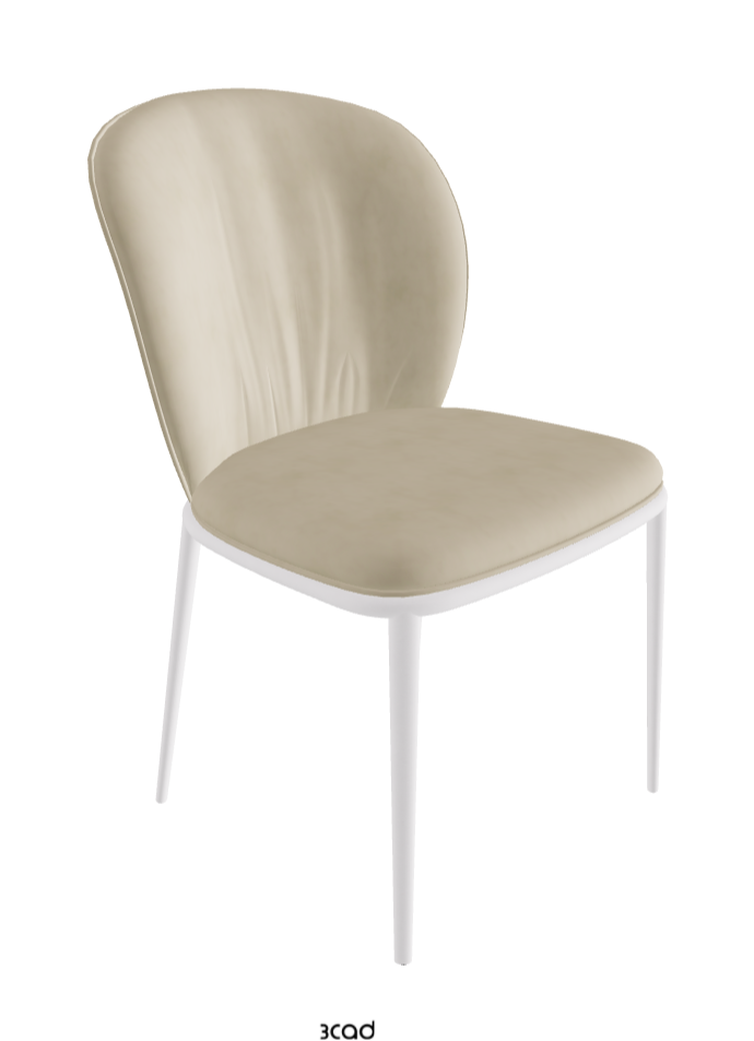 Chris ML Dining Chair_Pearl Embossed_Micro Nubuk_Sand