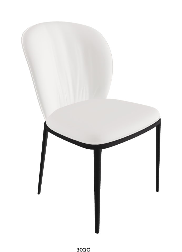 Chris ML Dining Chair_Black Embossed_Soft Leather_Palladio