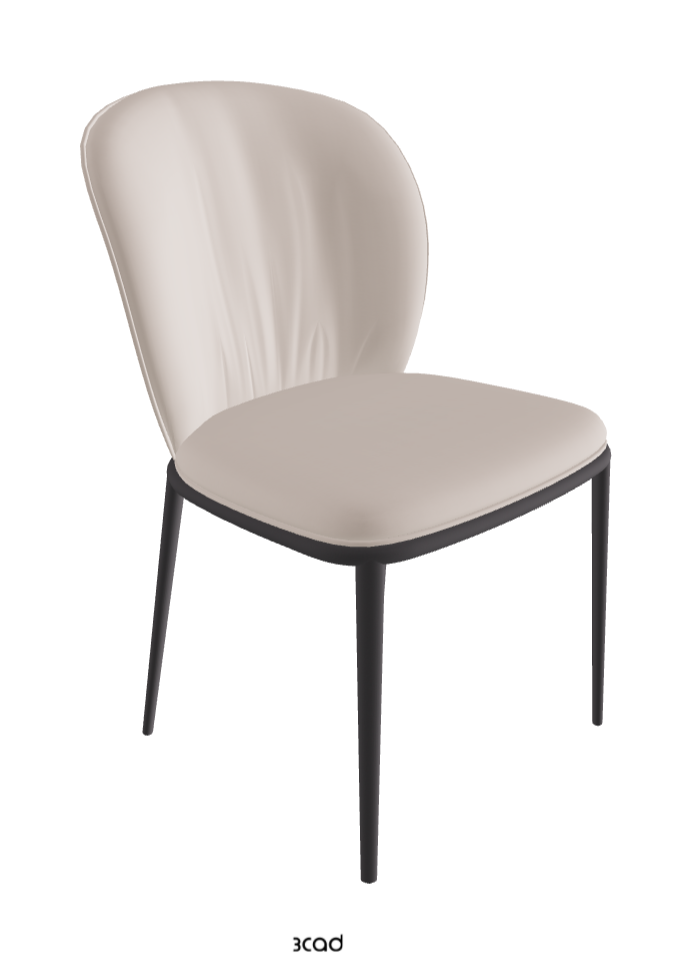 Chris ML Dining Chair_Graphite Embossed_Soft Leather_Nymph