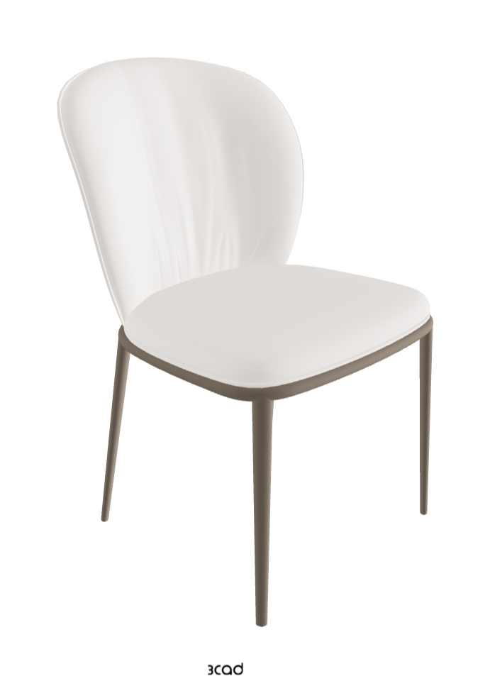 Chris ML Dining Chair_Titanium Embossed_Soft Leather_Oyster