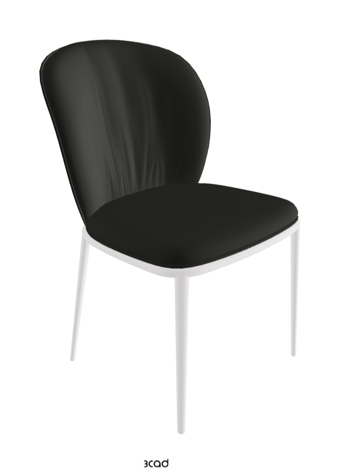 Chris ML Dining Chair_Pearl Embossed_Soft Leather_Smoke