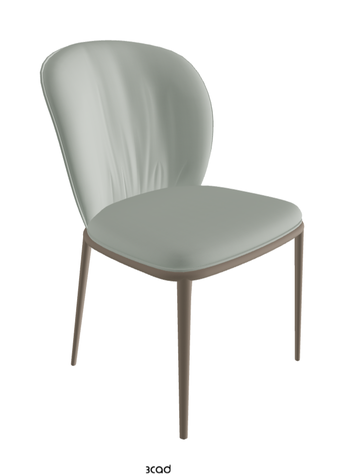 Chris ML Dining Chair_Titanium Embossed_Soft Leather_Ice